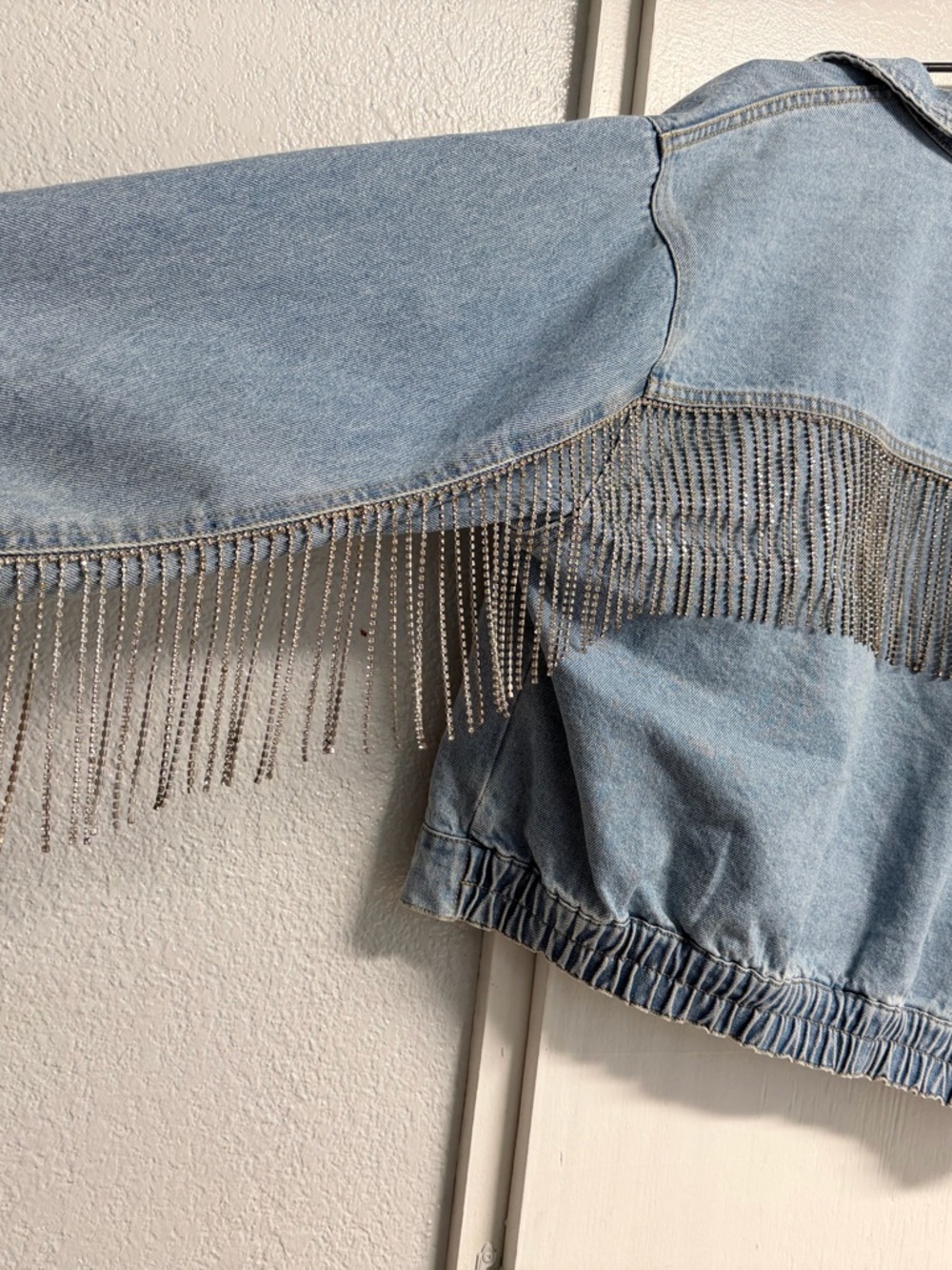 We The Free Light Blue Denim Jacket with Silver Hardware - Picture 6 of 10